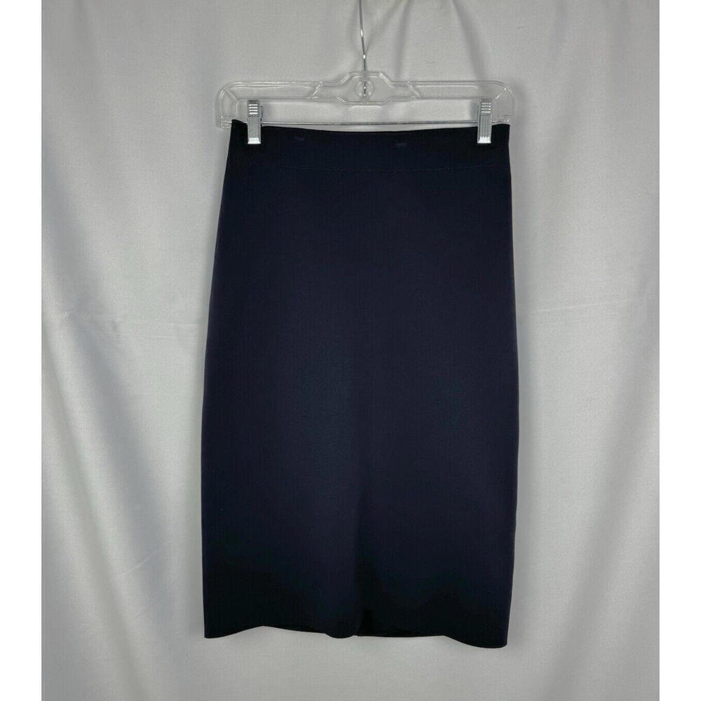 Helmut Lang Scuba Pencil Skirt Dark Blue Size S